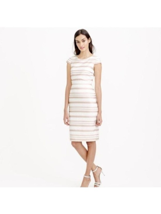 J. Crew Dresses & Skirts - J. Crew Cap Sleeve Striped Dress, Size 12